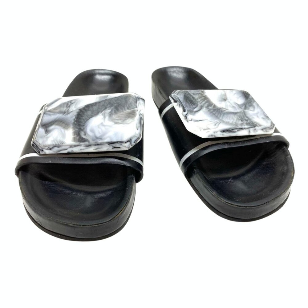TOGA Pulla Marble Stone Slides Black Sandals US 8 Rare Design - Picture 3 of 5